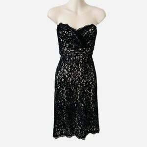 White House Black Market Lace Strapless Dress